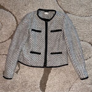 Ecru Black and White Blazer Tweed Blazer